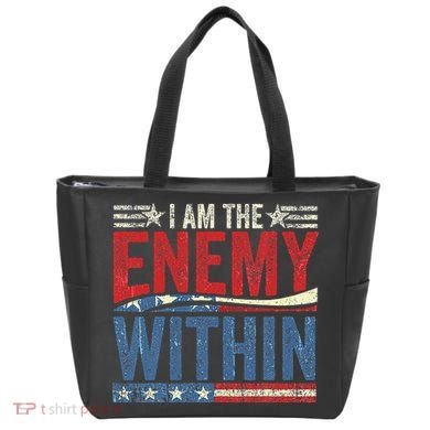 I Am The Enemy Within Pun Tote Bag