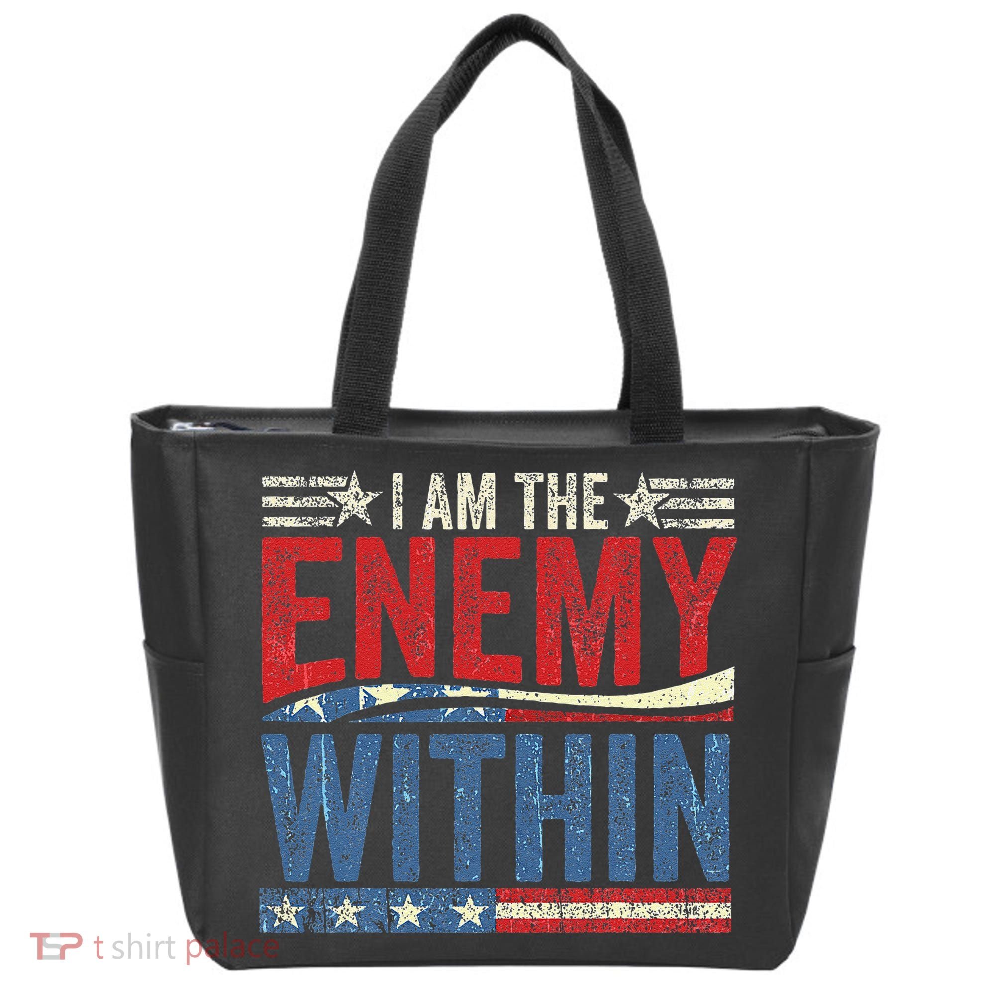 I Am The Enemy Within Pun Tote Bag