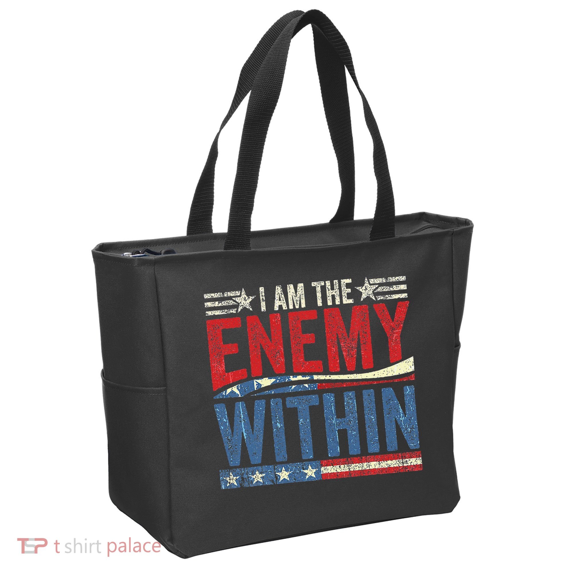 I Am The Enemy Within Pun Tote Bag