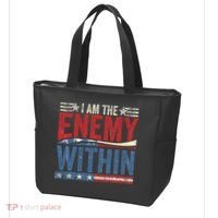 I Am The Enemy Within Pun Tote Bag thumb 3
