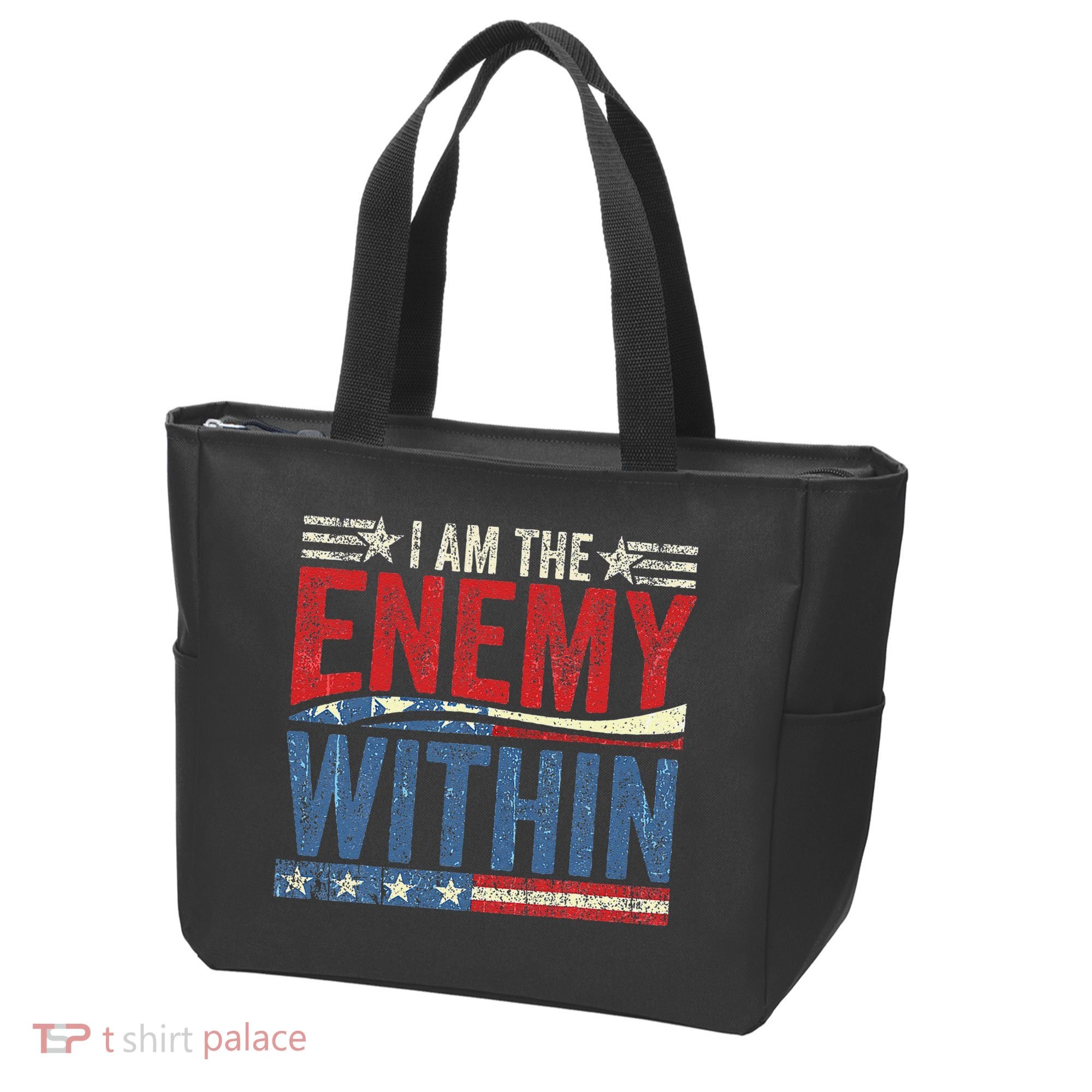 I Am The Enemy Within Pun Tote Bag