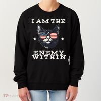 I Am The Enemy Within American Cat Women's Sweatshirt thumb 0