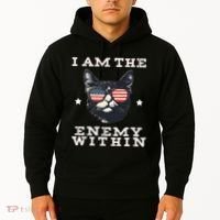I Am The Enemy Within American Cat Hoodie thumb 2