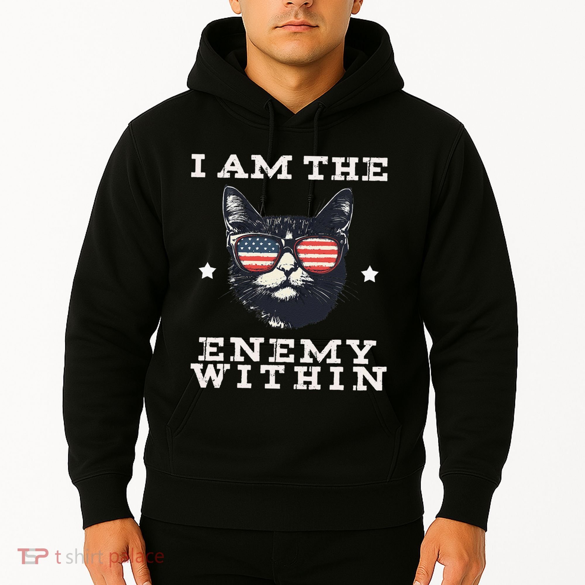 I Am The Enemy Within American Cat Hoodie