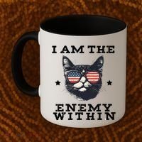 I Am The Enemy Within American Cat Coffee Mug thumb 2