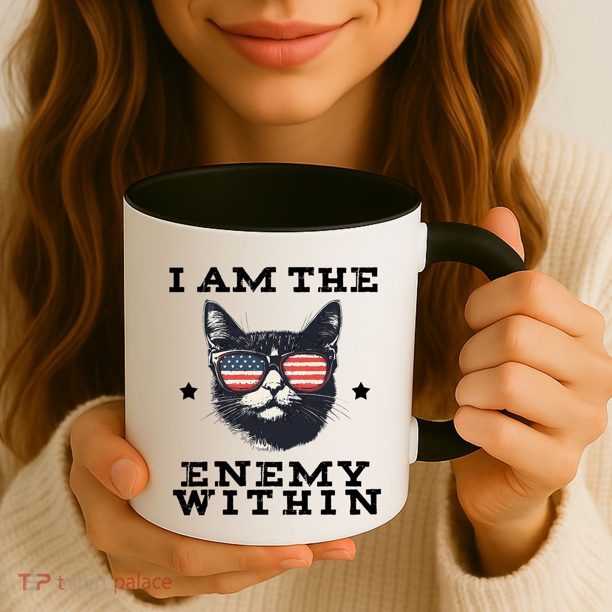 I Am The Enemy Within American Cat Coffee Mug