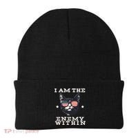 I Am The Enemy Within American Cat Beanie thumb 0
