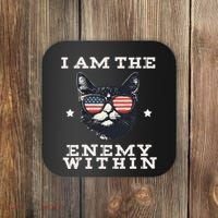 I Am The Enemy Within American Cat Coaster thumb 0