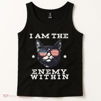 I Am The Enemy Within American Cat Tank Top thumb 2