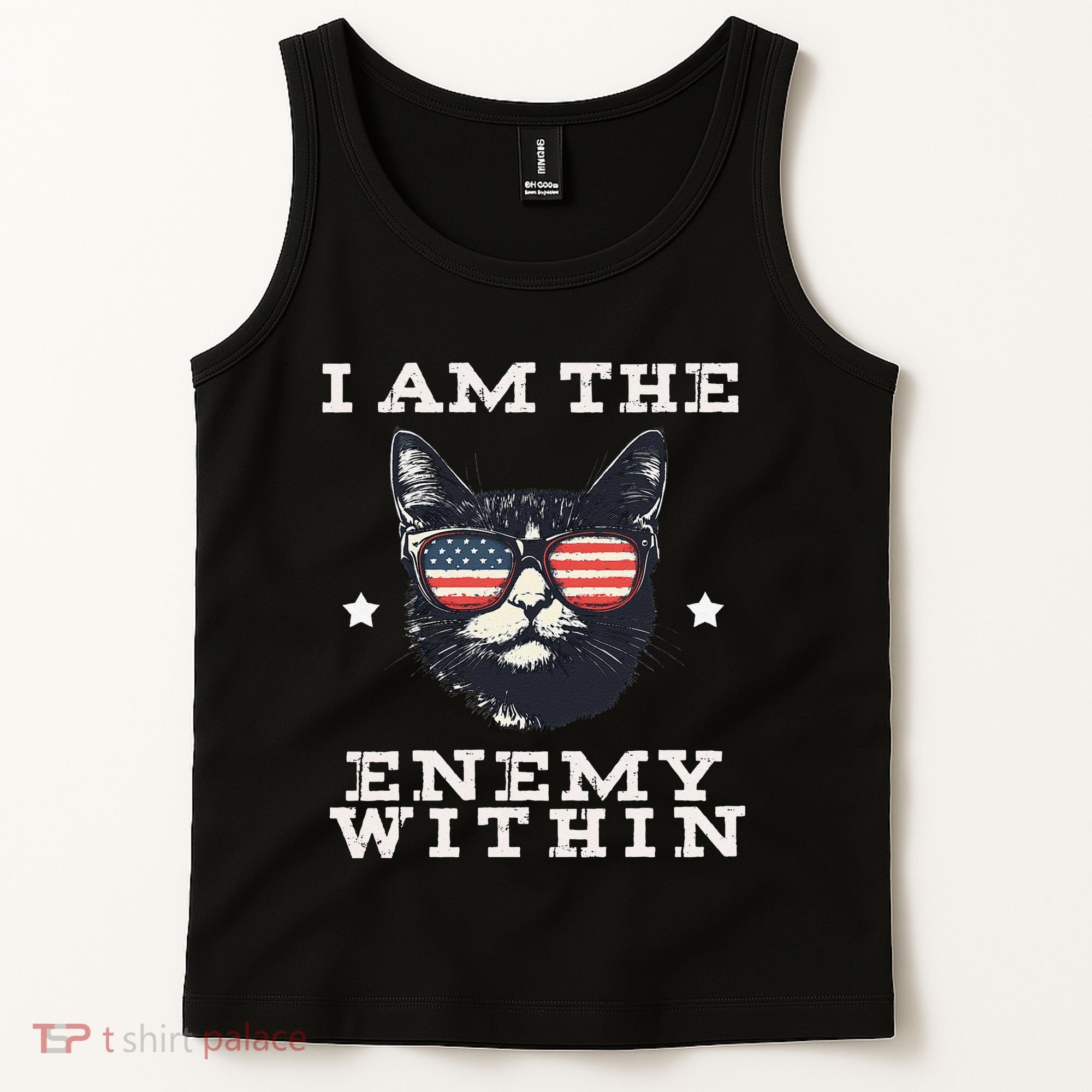 I Am The Enemy Within American Cat Tank Top