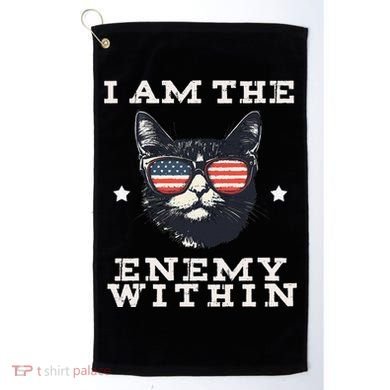 I Am The Enemy Within American Cat Golf Towel