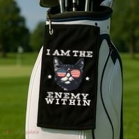 I Am The Enemy Within American Cat Golf Towel thumb 2