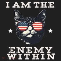 I Am The Enemy Within American Cat Golf Towel thumb 3