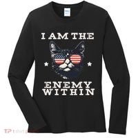 I Am The Enemy Within American Cat Women's Long Sleeve Shirt thumb 0