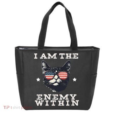 I Am The Enemy Within American Cat Tote Bag