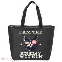 I Am The Enemy Within American Cat Tote Bag thumb 0