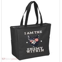 I Am The Enemy Within American Cat Tote Bag thumb 2