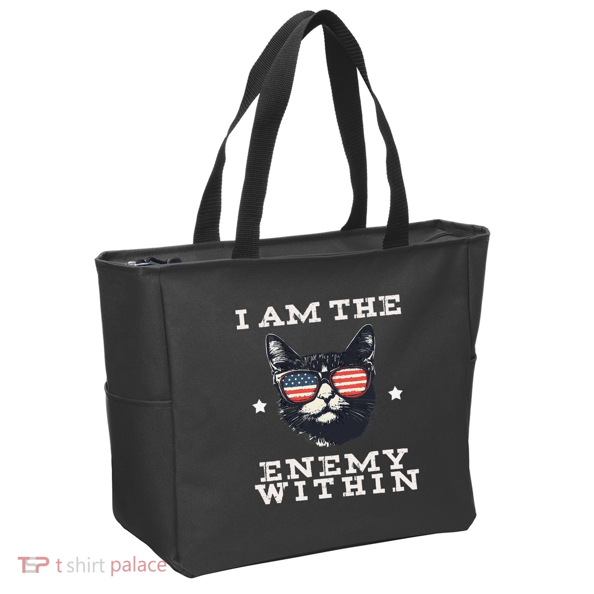 I Am The Enemy Within American Cat Tote Bag