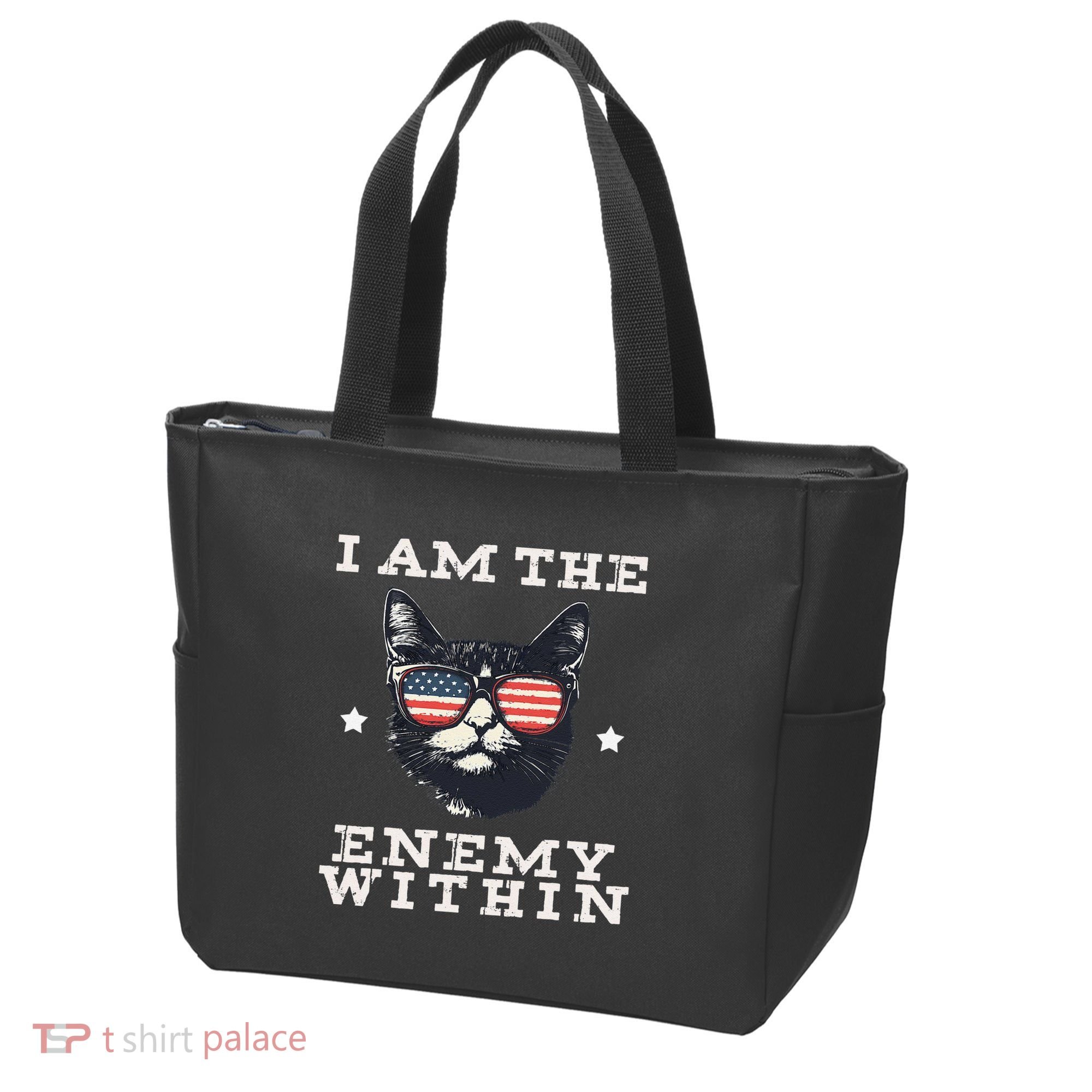 I Am The Enemy Within American Cat Tote Bag