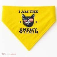 I Am The Enemy Within American Cat USA-Made Doggie Bandana thumb 0