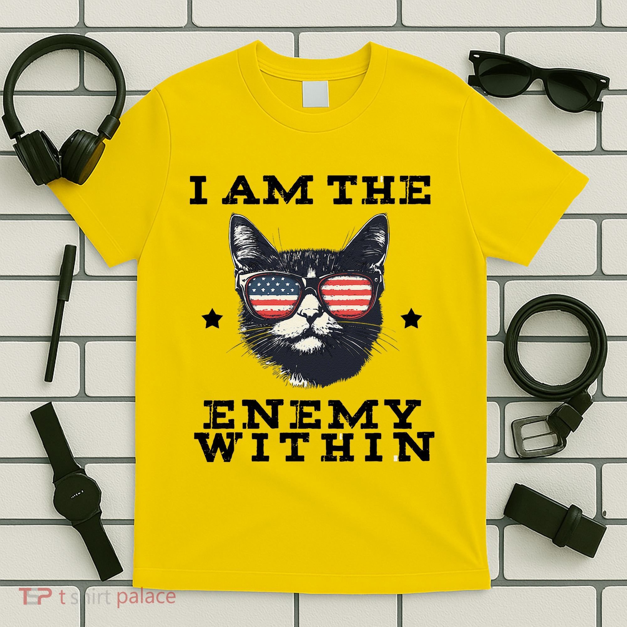 I Am The Enemy Within American Cat T-Shirt