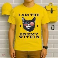 I Am The Enemy Within American Cat T-Shirt thumb 6