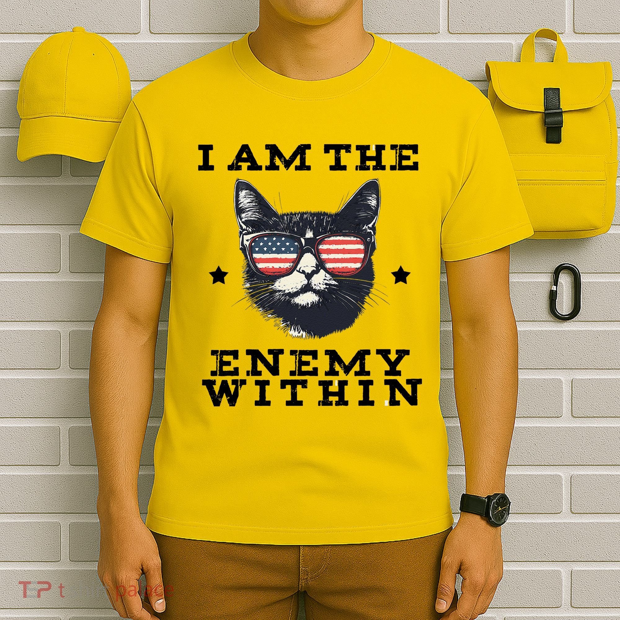 I Am The Enemy Within American Cat T-Shirt
