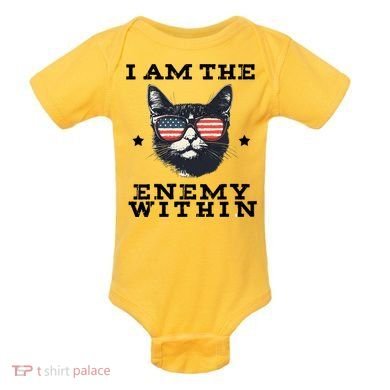 I Am The Enemy Within American Cat Baby Bodysuit
