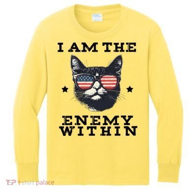 I Am The Enemy Within American Cat Kids Long Sleeve Shirt