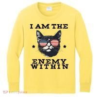 I Am The Enemy Within American Cat Kids Long Sleeve Shirt thumb 0