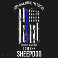 I Am The Sheepdog I Walk Among The Wolves Police Women's Hoodie thumb 2