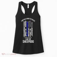 I Am The Sheepdog I Walk Among The Wolves Police Women's Tank Top thumb 0