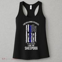 I Am The Sheepdog I Walk Among The Wolves Police Women's Tank Top thumb 3