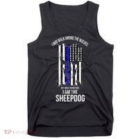 I Am The Sheepdog I Walk Among The Wolves Police Tank Top thumb 0