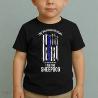 I Am The Sheepdog I Walk Among The Wolves Police Toddler T-Shirt thumb 2