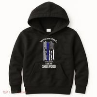 I Am The Sheepdog I Walk Among The Wolves Police Kids Hoodie thumb 0