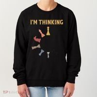 I Am Thinking Chess Pieces IM Thinking Chess Player Lover Women's Sweatshirt thumb 0