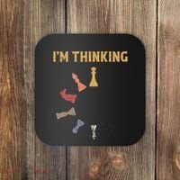 I Am Thinking Chess Pieces IM Thinking Chess Player Lover Coaster thumb 0