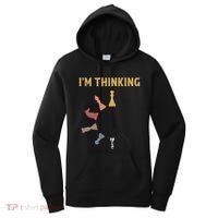 I Am Thinking Chess Pieces IM Thinking Chess Player Lover Women's Hoodie thumb 0