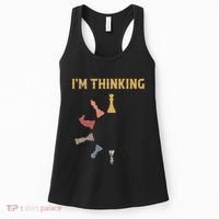 I Am Thinking Chess Pieces IM Thinking Chess Player Lover Women's Tank Top thumb 0