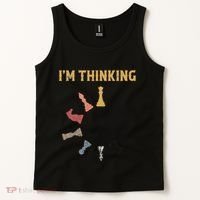 I Am Thinking Chess Pieces IM Thinking Chess Player Lover Tank Top thumb 2