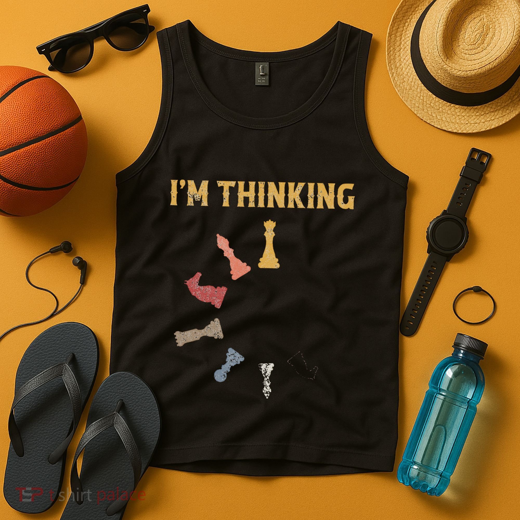 I Am Thinking Chess Pieces IM Thinking Chess Player Lover Tank Top