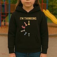 I Am Thinking Chess Pieces IM Thinking Chess Player Lover Kids Hoodie thumb 3