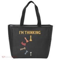 I Am Thinking Chess Pieces IM Thinking Chess Player Lover Tote Bag thumb 0