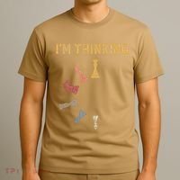 I Am Thinking Chess Pieces IM Thinking Chess Player Lover T-Shirt thumb 3