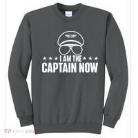 I Am The Captain Now Airplane Aircraft Lover Airline Pilot Sweatshirt thumb 0