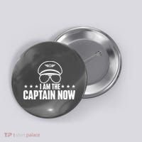I Am The Captain Now Airplane Aircraft Lover Airline Pilot Button thumb 0