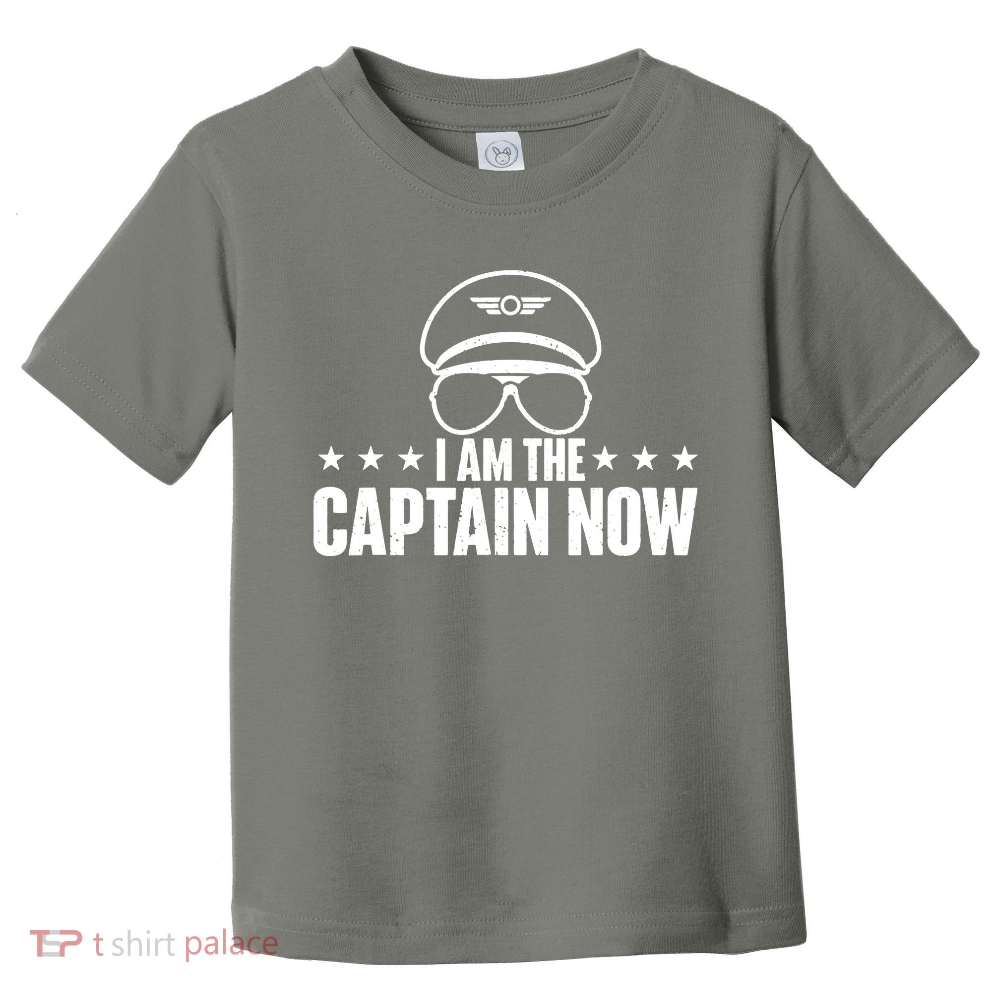 I Am The Captain Now Airplane Aircraft Lover Airline Pilot Toddler T-Shirt