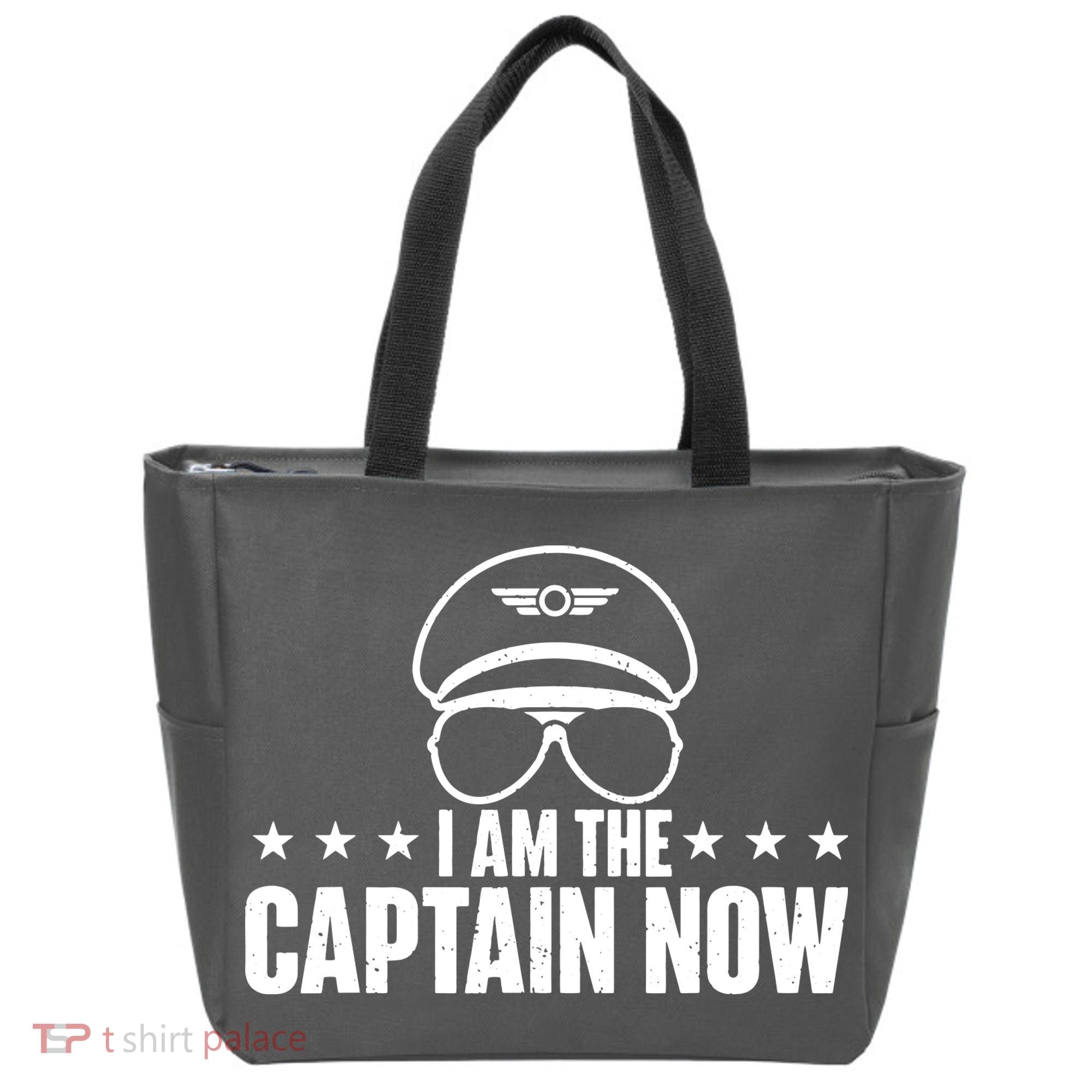 I Am The Captain Now Airplane Aircraft Lover Airline Pilot Tote Bag