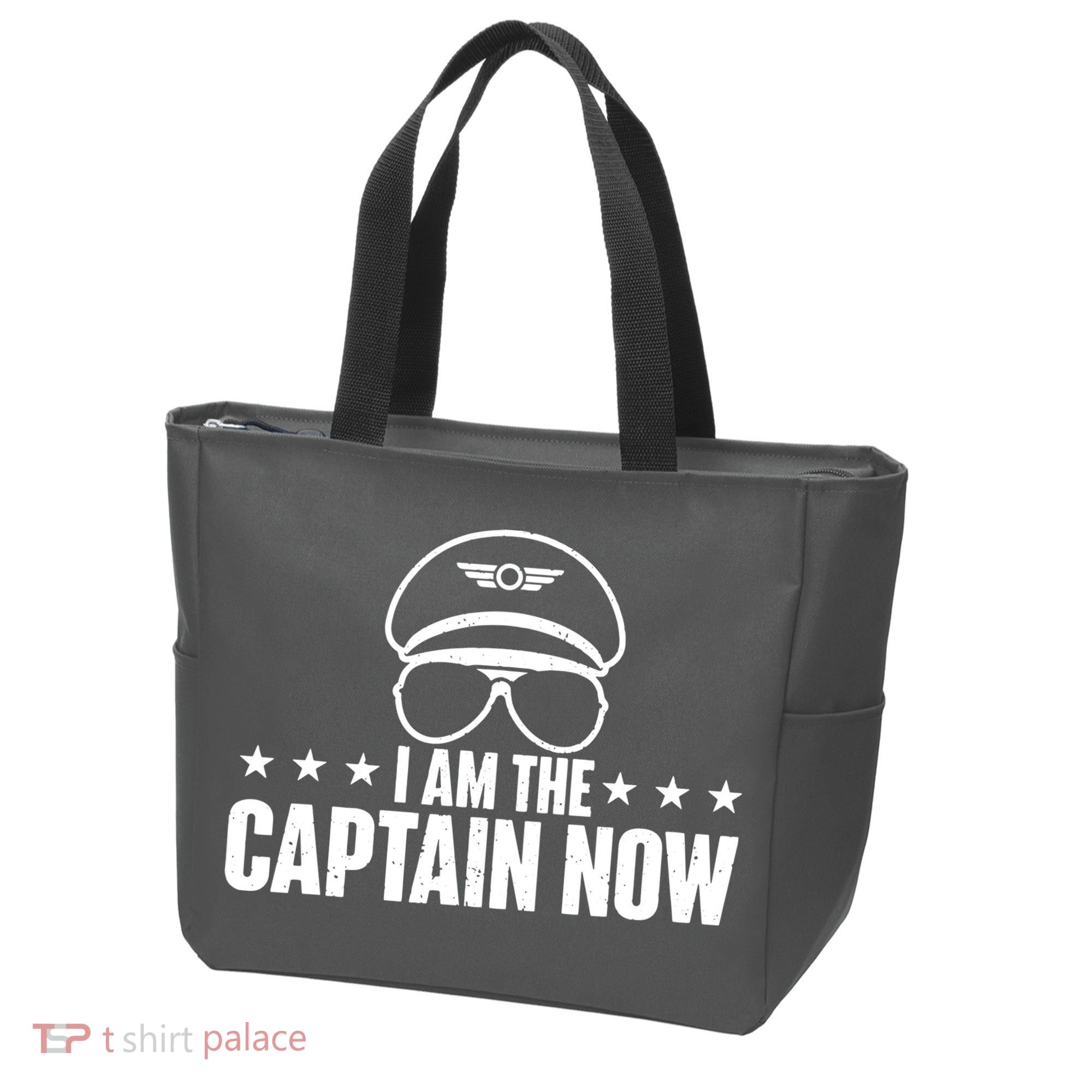 I Am The Captain Now Airplane Aircraft Lover Airline Pilot Tote Bag